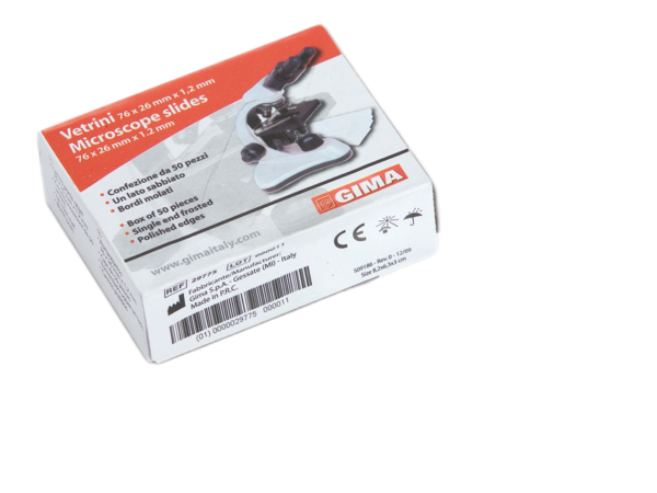 Objektiniai stikliukai su matiniu galu, 200 vnt.