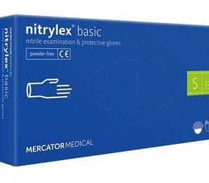 NITRYLEX® BASIC nitrilinės pirštinės be pudros, tamsiai mėlynos, nesterilios, 100 vnt.