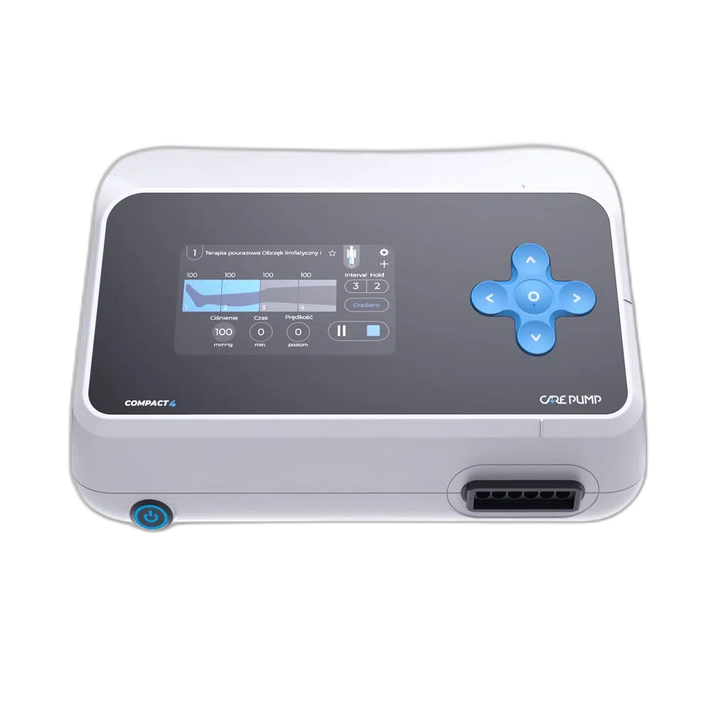 “CarePump Compact4” – 4 kamerų limfodrenažinis aparatas (presoterapija)