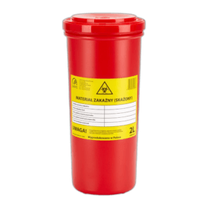 Medicininių atliekų konteineris 2 L, raudonas