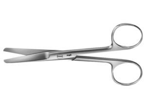 „AESCULAP“ chirurginės žirklės – tiesios – bukos / bukos – 14,5 cm, 1 vnt.