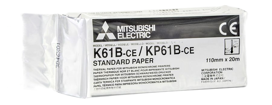 MITSUBISHI ELECTRIC K61B-ce 110 mm x 20 m terminis popierius, 1 rulonėlis