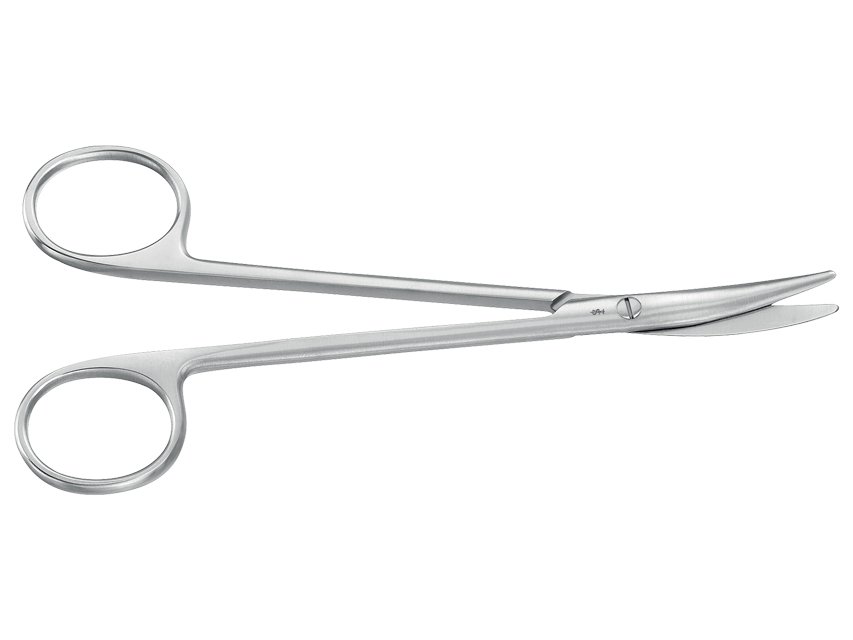 AESCULAP METZENBAUM ŽIRKLĖS – lenktos -bukos – 14,5 cm