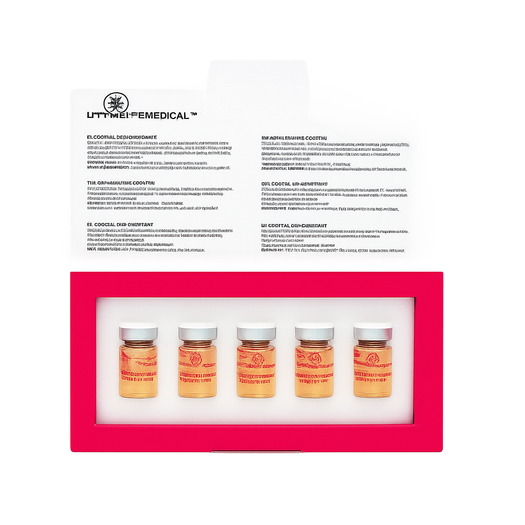 Depigmentacijos kokteilis – 5 x 5 ml | nuo odos spalvos pakitimų, pigmentinių ir senatvės dėmių