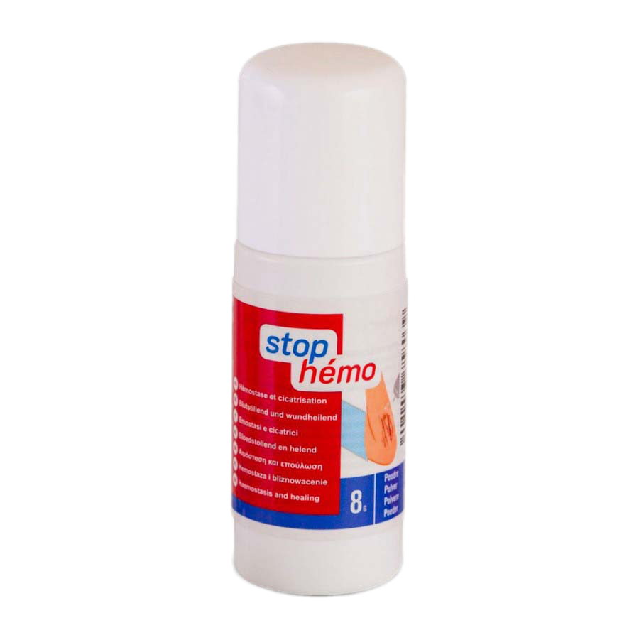 Kraujavimą stabdantys milteliai „STOP HEMO”, 8g