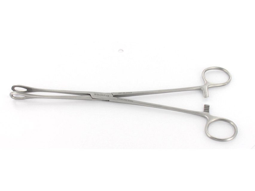 Ginekologinis pincetas, 25 cm