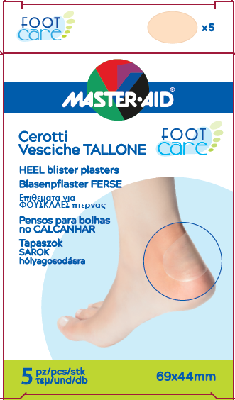 Master-Aid pleistras nuo pūslių kulnui 6.9 x 4.4 cm, 5 vnt.
