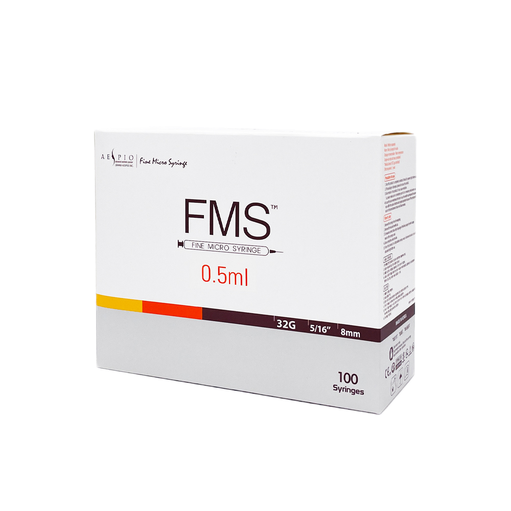FMS mikro švirkštas 32G x 0,5 ml, 100 vnt.