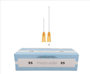 Kaniulė MESO RELLE 25G x 40mm poodinė adata (0,5×40) + pilotė 23Gx25mm (0,6×25), 1 rink.