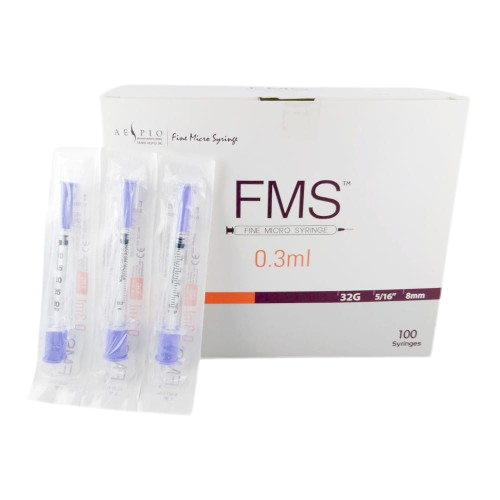 FMS mikro švirkštas 32G x 0,3 ml, 100 vnt.