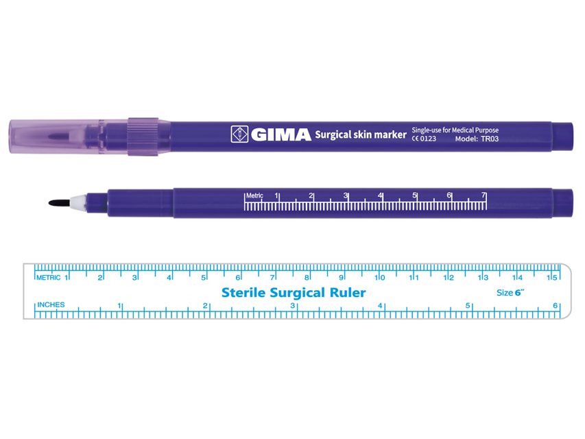 Sterilus chirurginis žymeklis, 1 mm