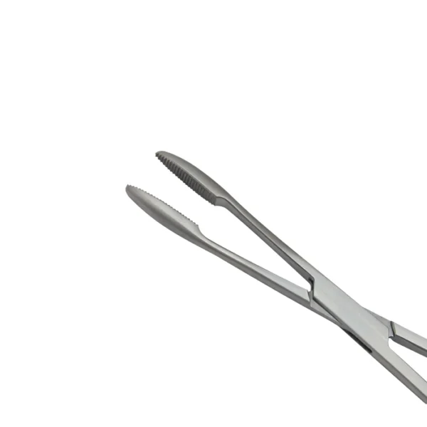 Nerūdijančio plieno, lenktos Chéron žnyplės, 1 vnt.