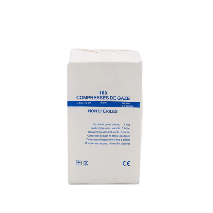 Nesterilūs gaziukai, 5 x5 cm, 100 vnt.