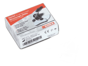 Objektiniai stikliukai 26 x 76 mm, su vienu šlifuotu galiuku, 50 vnt.