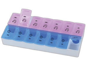 Vaistų dėžutė savaitei (rytas/vakaras)