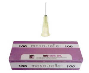 MESO-RELLE mezoterapijos adatos 30G, 0,30 × 12 mm – 100 vnt.