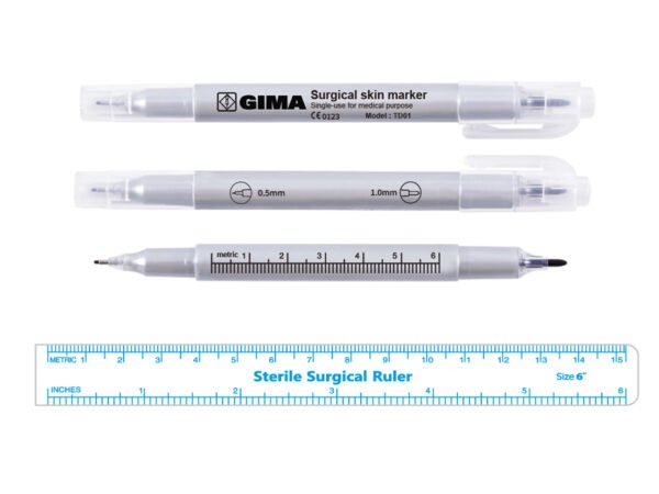 Chirurginis odos žymeklis – dvigubas 0,5 ir 1,0 mm – sterilus