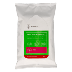 „Medisept Velox Wipes” dezinfekcinės servetėlės paviršiams valyti, 100 vnt.