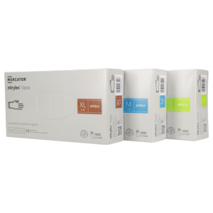 Nitrilo pirštinės NITRYLEX CLASSIC, baltos, 100vnt.