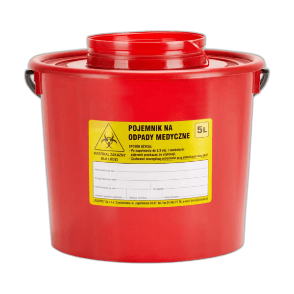 Medicininių atliekų konteineris 5 L, raudonas