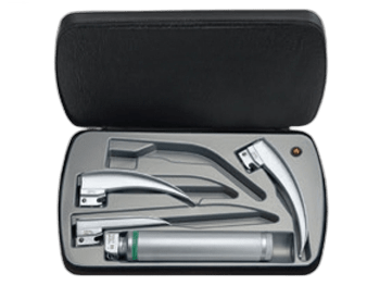 HEINE klasikinis + LED laringoskopo rinkinys su 3,5 V , pakraunamas,  3 mentelės, 1 vnt.