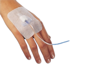 Sterilus tvarstis kanulių fiksavimui, 8×5,8 cm, 50 vnt.