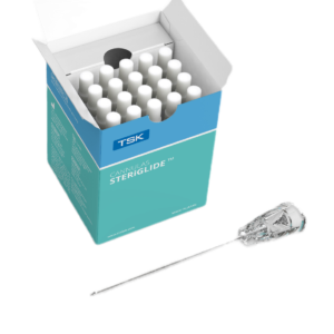 TSK dermatologinės kaniulės Steriglide 22Gx50mm (0,7×50) ir adatos 21Gx25mm (0,8×25) rinkinys, 20 vnt.