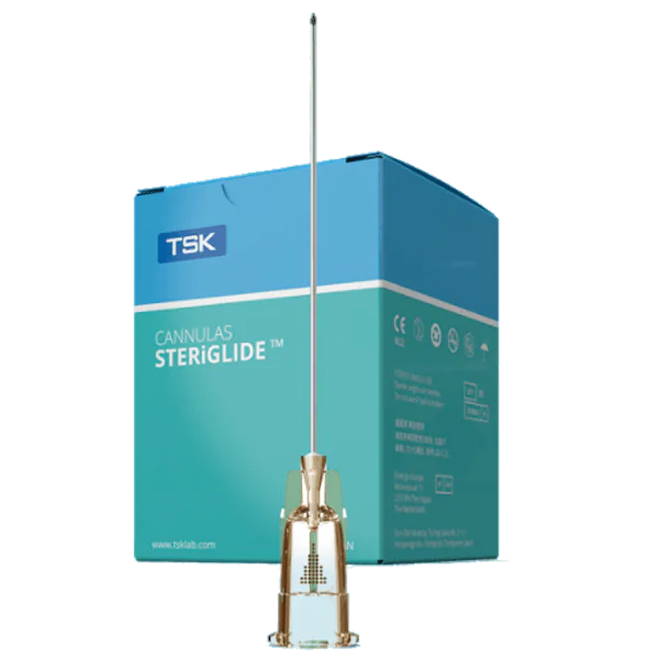 TSK dermatologinės kaniulės Steriglide 25Gx38mm (0,5×38) ir adatos 23G/19mm (0,6×19) rinkinys, 20 vnt.