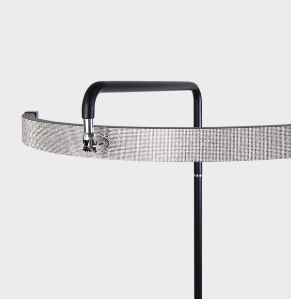 Kosmetologinė lempa „Moon” su cirkoniais, juoda