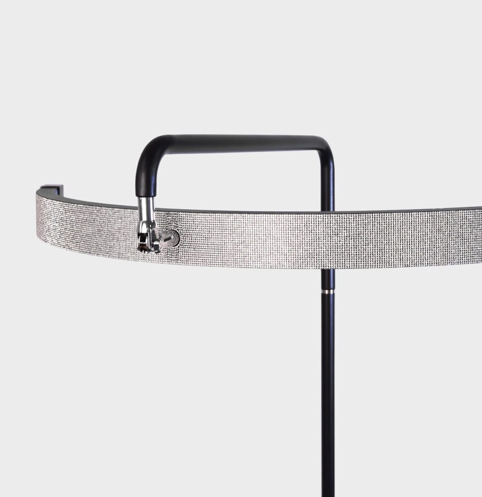 Kosmetologinė lempa „Moon” su cirkoniais, juoda