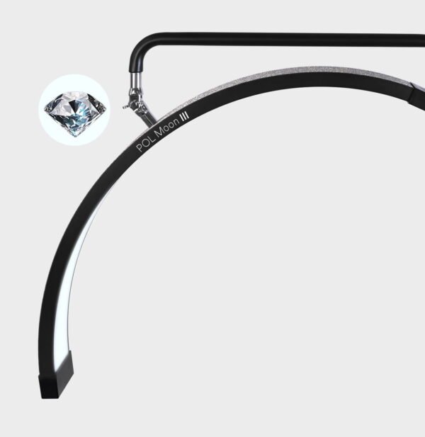 Kosmetologinė lempa „Moon” su cirkoniais, juoda