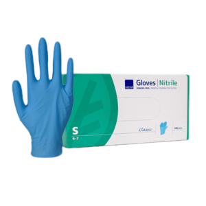 „Abena Classic“ nitrilo pirštinės be pudros, mėlynos (100 vnt.)
