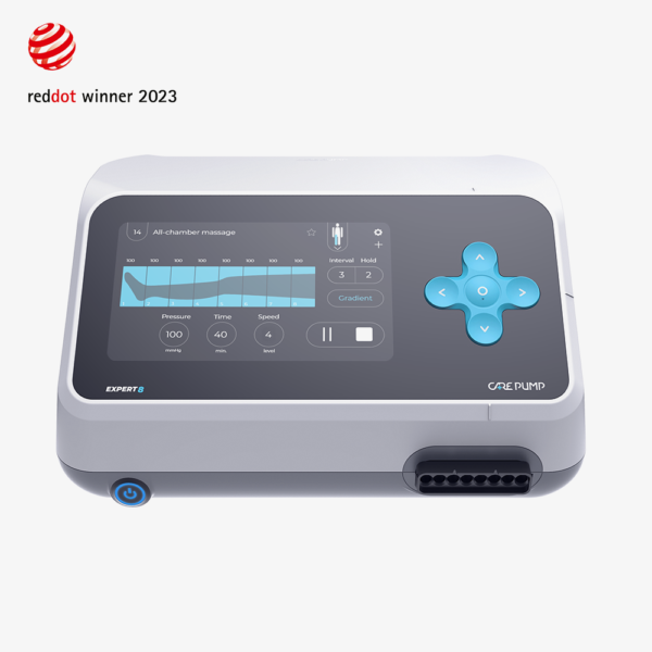 „CarePump Expert8“ – 8 kamerų limfodrenažinis aparatas (presoterapija)