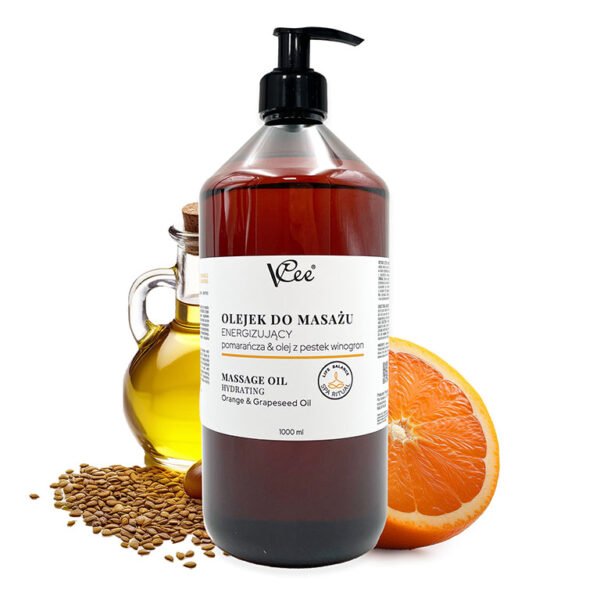Natūralus veganiškas masažinis aliejus „VCee”, 1000 ml