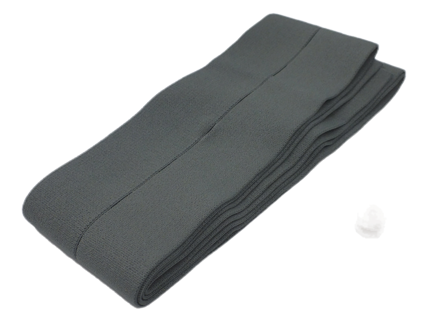 Daugkartinis, elastinis vaisiaus diržas 6 x 150 cm, pilki, 1 vnt.