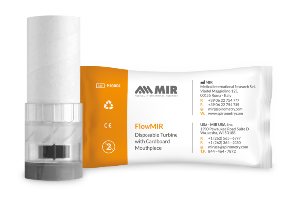 „Flowmir“ vienkartiniai turbininiai kandikliai spirometrijai, 60 vnt.
