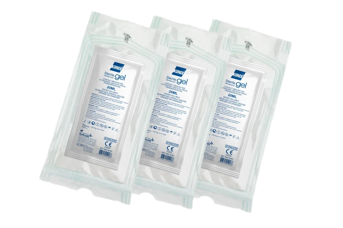 „Konix“ sterilus ultragarso gelis 20ml, 48 paketėliai