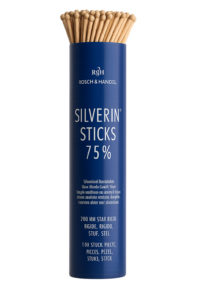 Pagaliukai SILVERIN® 75 % 200 mm, kieti, 100 vnt.