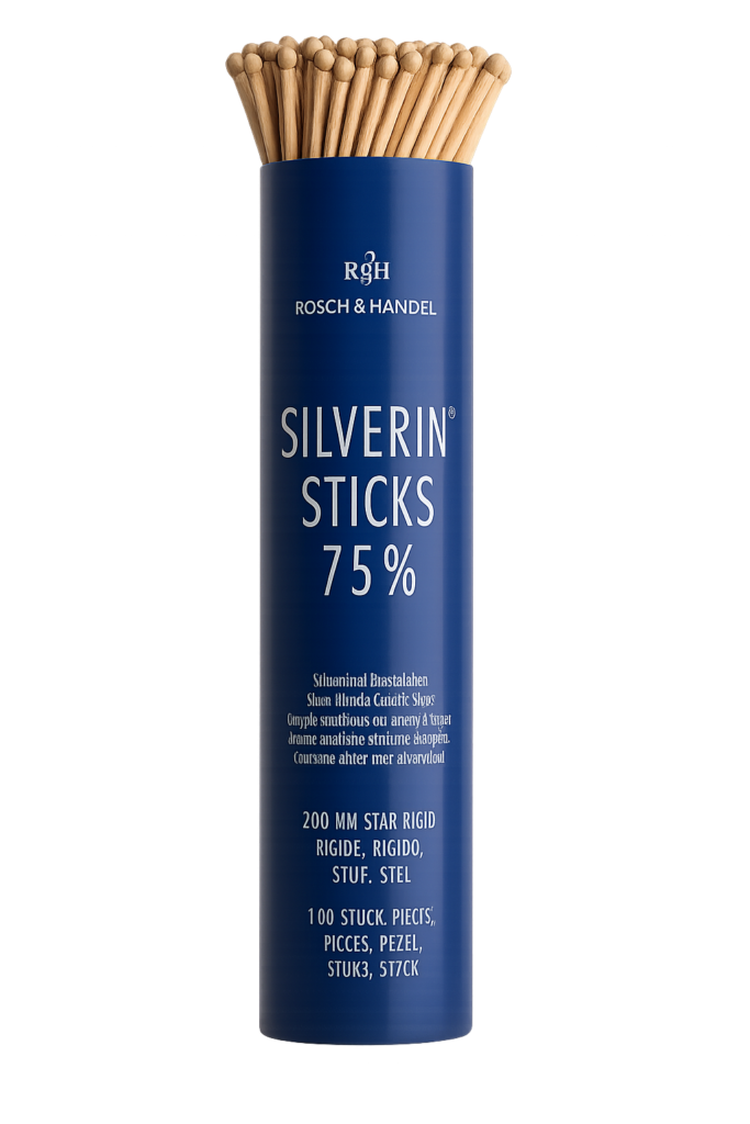 Pagaliukai SILVERIN® 75 % 200 mm, kieti, 100 vnt.