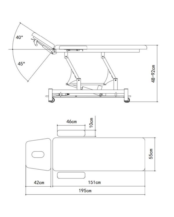 Elektrinis masažo stalas „ROTH”