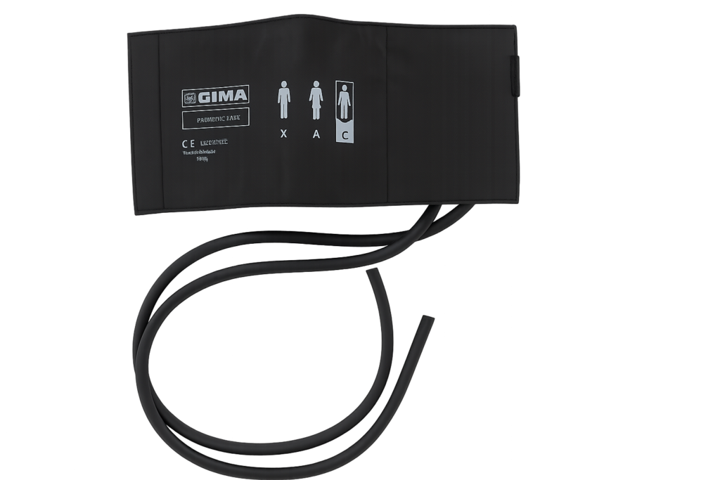 Pediatrinė manžetė, 2 žarnelės, 35 × 11 cm, juoda