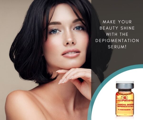 Depigmentacijos kokteilis – 5 x 5 ml | nuo odos spalvos pakitimų, pigmentinių ir senatvės dėmių