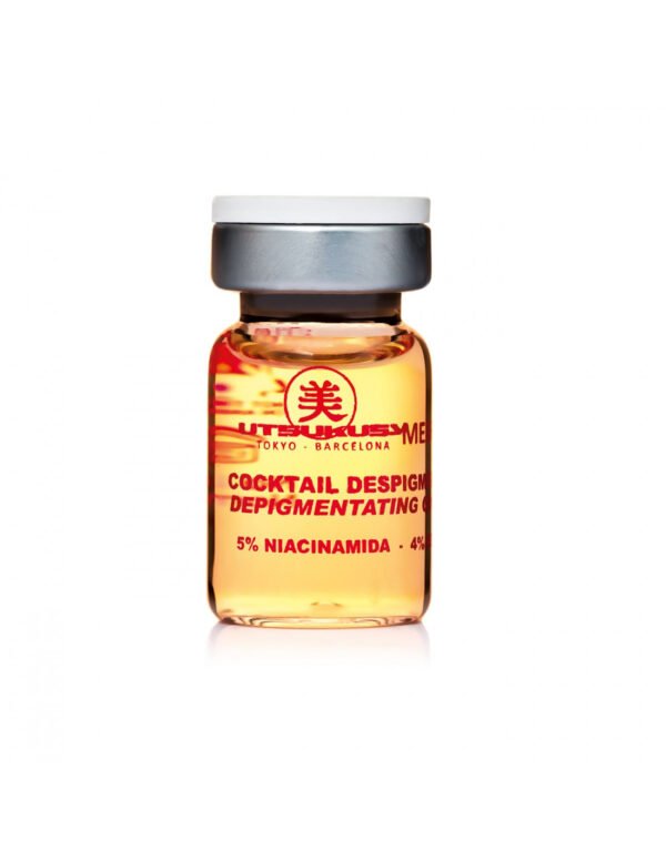 Depigmentacijos kokteilis – 5 x 5 ml | nuo odos spalvos pakitimų, pigmentinių ir senatvės dėmių