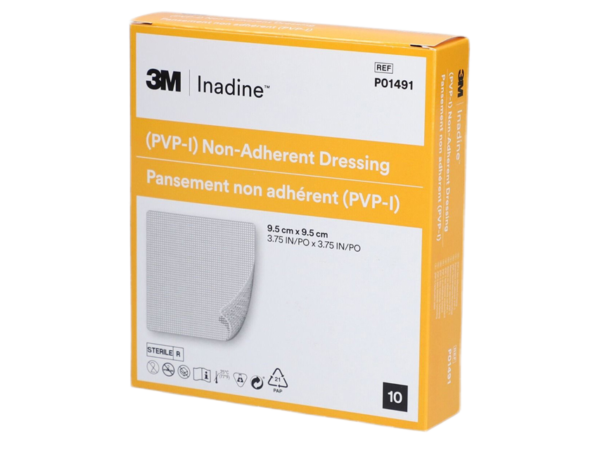 INADINE™ PVP-I nelipnus jodo tvarstis 9,5 x 9,5 cm, 1 vnt