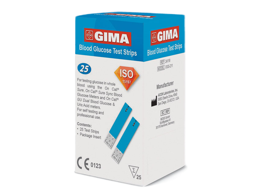 Gliukozės juostelės, 25 vnt.