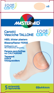 Master-Aid pleistras nuo pūslių kulnui 6.9 x 4.4 cm, 5 vnt.
