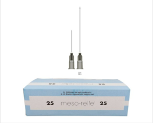 Kaniulė MESO RELLE 22G x 50 mm poodinė adata (0,7×50) + pilotė 21Gx25 mm (0,8×25), 1 rink.