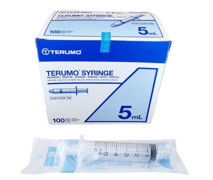 Terumo švirkštai, Luer lock, 5 ml, 100 vnt.