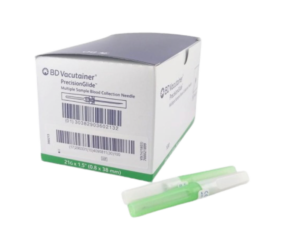 Vakutainerių adatos „BD VACUTAINER  RECISIONGLIDE” 21G 0,8×38, 100 vnt.