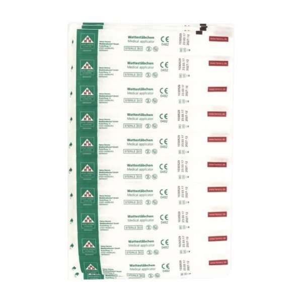 Sterilūs aplikatoriai su aliuminio koteliu, 15 cm, 1 vnt.